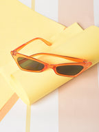 Black Lens Orange Cateye Sunglasses