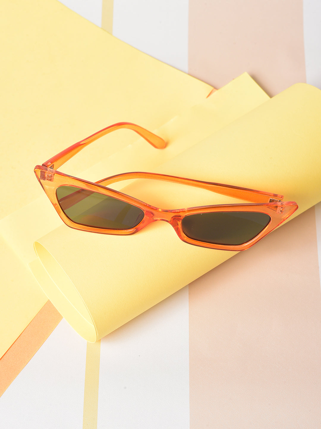 Black Lens Orange Cateye Sunglasses