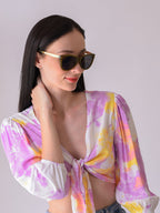 Black Lens Green Butterfly Sunglasses