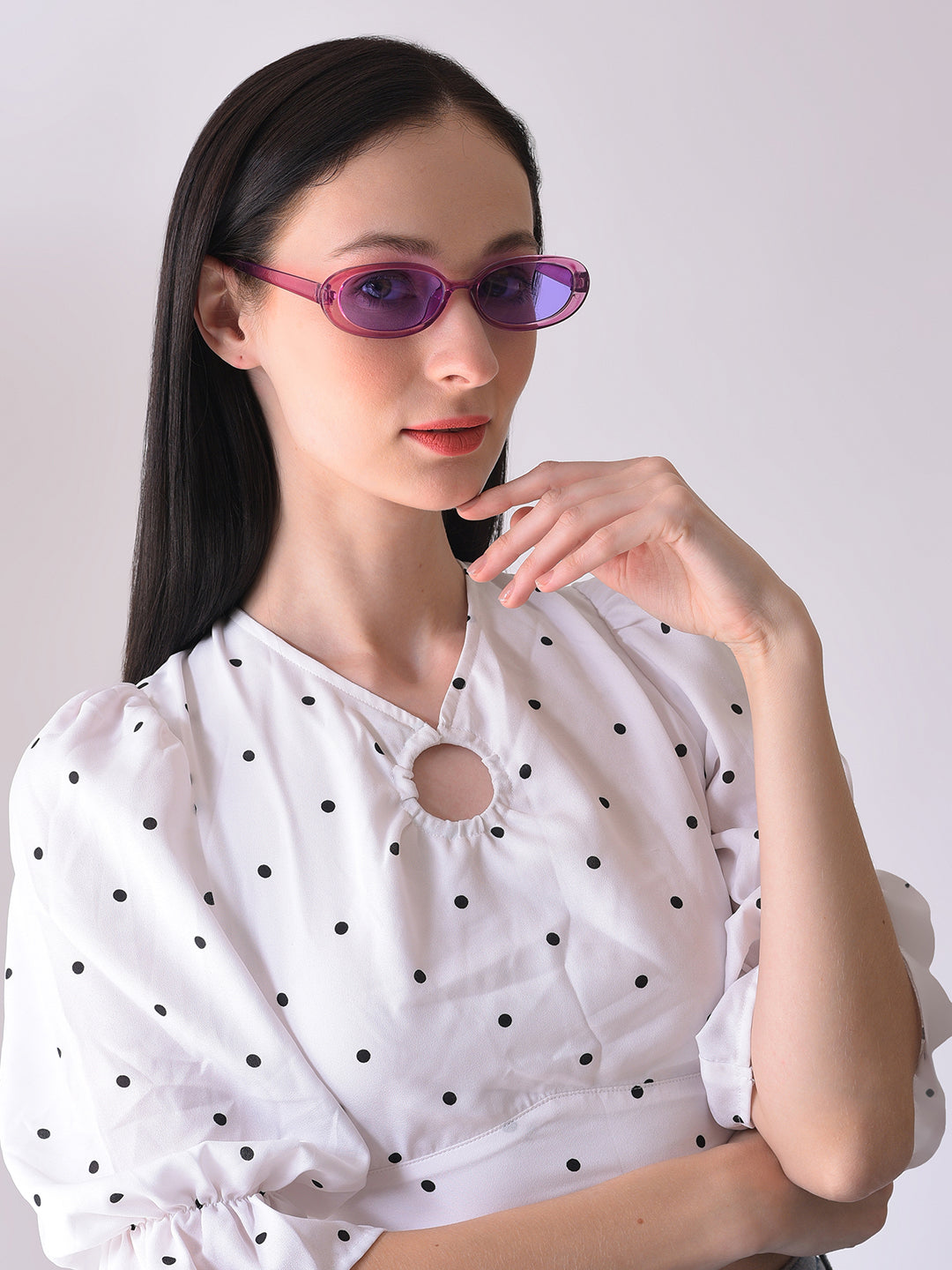 Haute Sauce Purple Lens Purple Oval Sunglasses