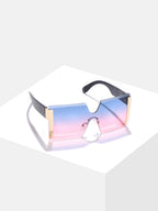 Blue Lens Blue Oversized Sunglasses