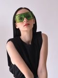 Green Lens Green Oversized Sunglasses