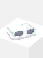 Black Lens Green Rectangle Sunglasses