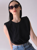 Purple Lens Black Cateye Sunglasses