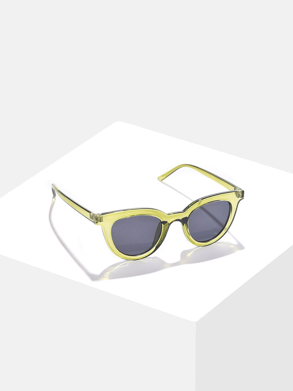 Black Lens Green Cateye Sunglasses