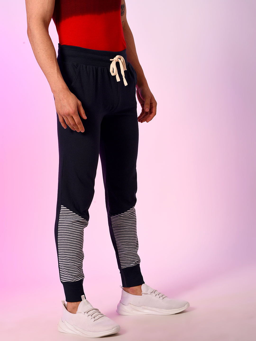 Campus Sutra Striped & Active Trackpant