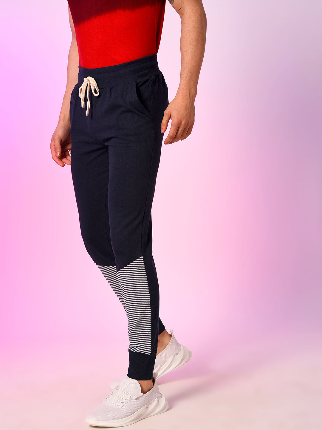 Campus Sutra Striped & Active Trackpant