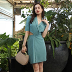 Sage Green Cut-Out Dress