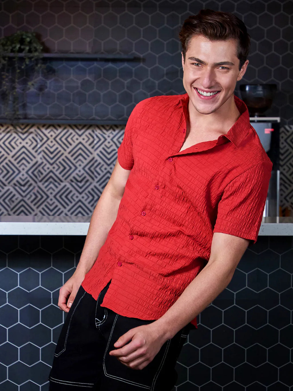Campus Sutra Ruched Casual Shirt