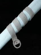 Silver Mesh Waist Belt