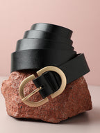 Solid Black Waist Belt