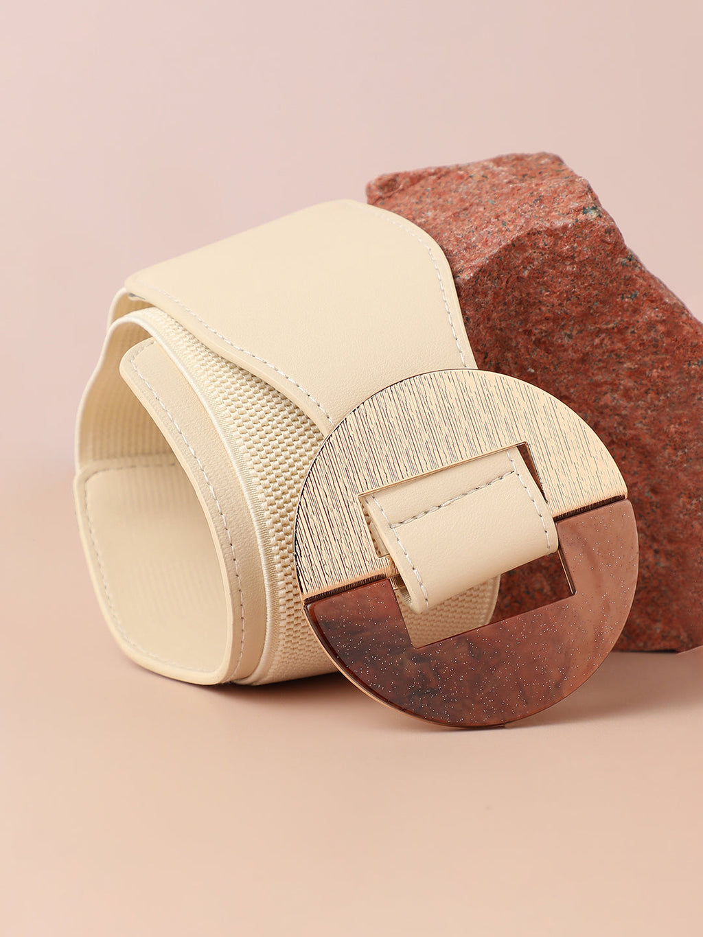 White Solid Waist Belt