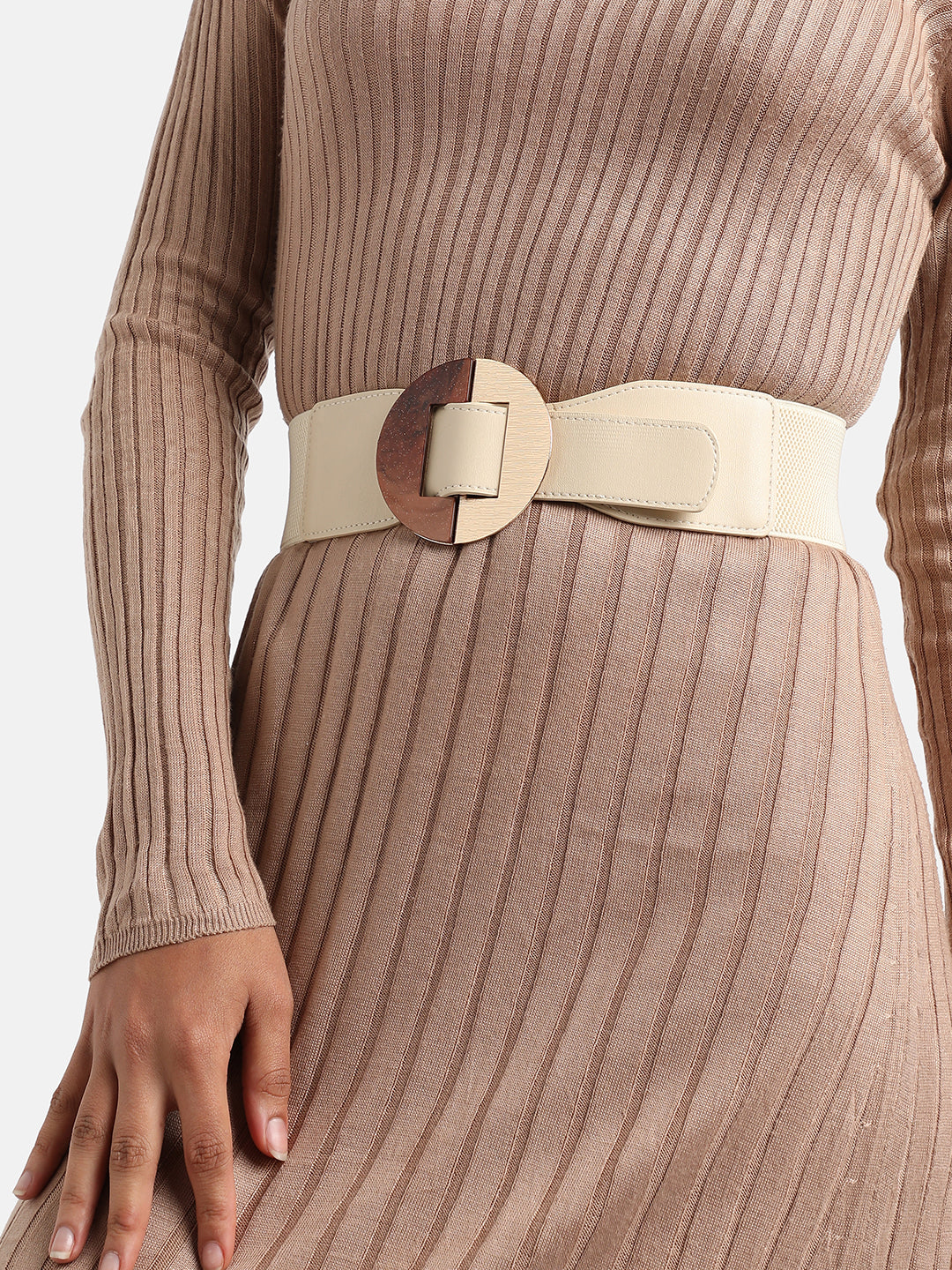 White Solid Waist Belt
