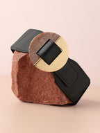 Black Solid Waist Belt
