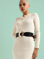 Black Solid Waist Belt