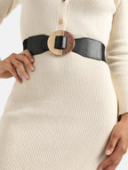 Black Solid Waist Belt