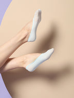 Set Of 3 Solid Pastel Color Ankle Length Socks