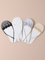 Set Of 4 Transparent Textured Socks