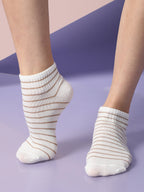 Set Of 4 Printed Ankle Length Socks