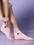 Set Of 3 Cute Snkle Length Socks