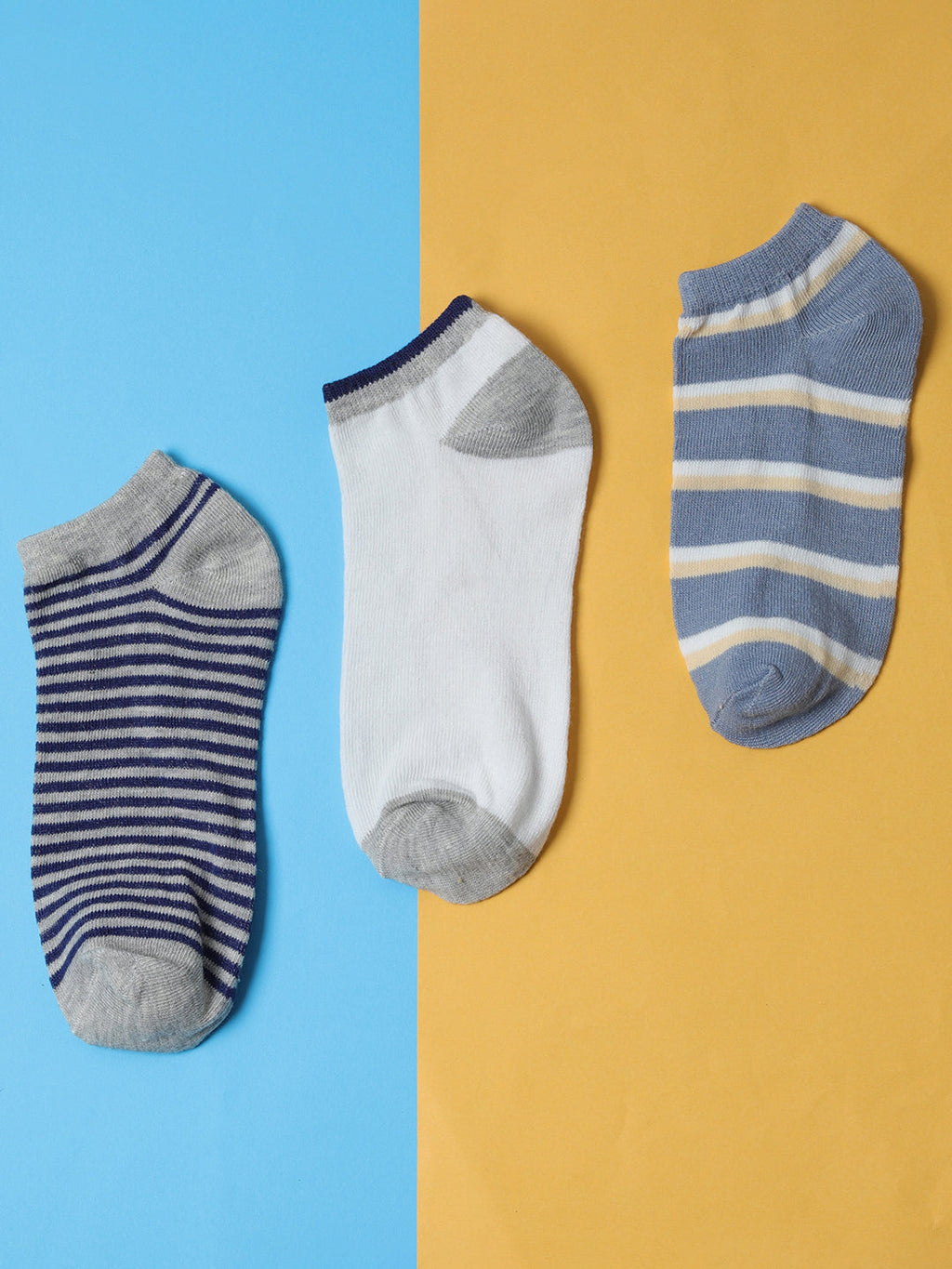Set Of 3 Cute Snkle Length Socks