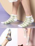 Set Of 3 Cute Snkle Length Socks