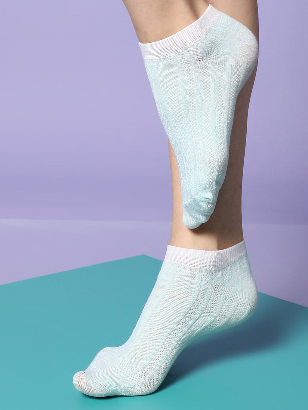 Set Of 3 Printed Ankle Length Socks