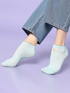 Set Of 4 Blue Ankle Legth Socks