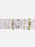 Aria White Watch Combo