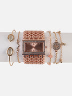 Kayra Rose Gold Watch Combo