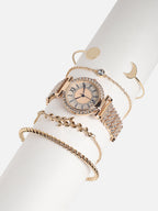 Bryn Rose Gold Watch Combo
