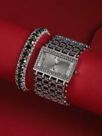 Kayra Silver Watch Combo