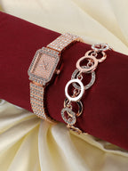 Kennedy Rose Gold Watch Combo