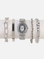 Alanna Silver Watch Combo