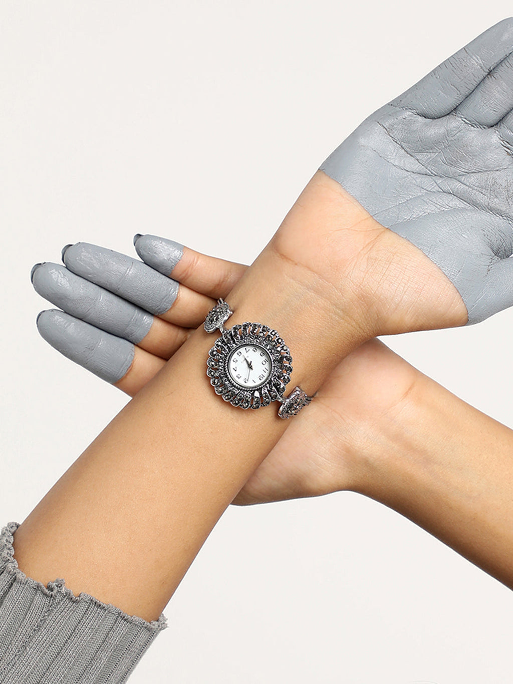 Clover Silver Watch