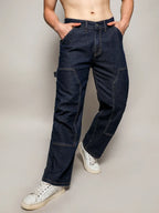 Campus Sutra Paneled Patch Pocket Denim Jeans