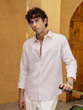 Campus Sutra Men's Spread Collar Striped Cotton Shirt