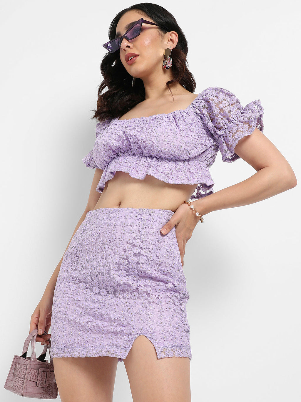 Cropped Self-Design Co-Ord Set