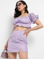 Cropped Self-Design Co-Ord Set