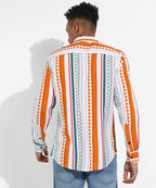 Campus Sutra Geometrical Print Shirt