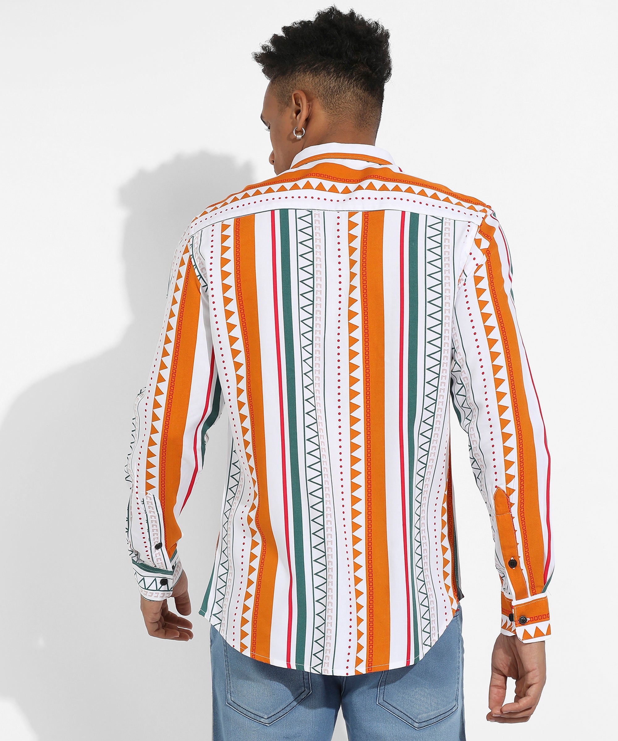 Campus Sutra Geometrical Print Shirt