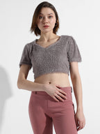 Grey Textured Top