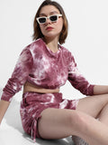 Tye-Dye Maroon Co-Ords Set