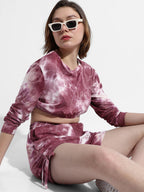 Tye-Dye Maroon Co-Ords Set