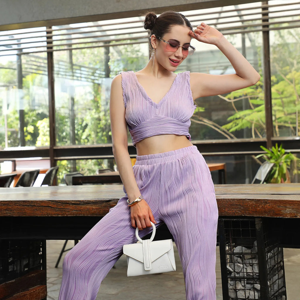 Lilac Textured Co-Ord Set