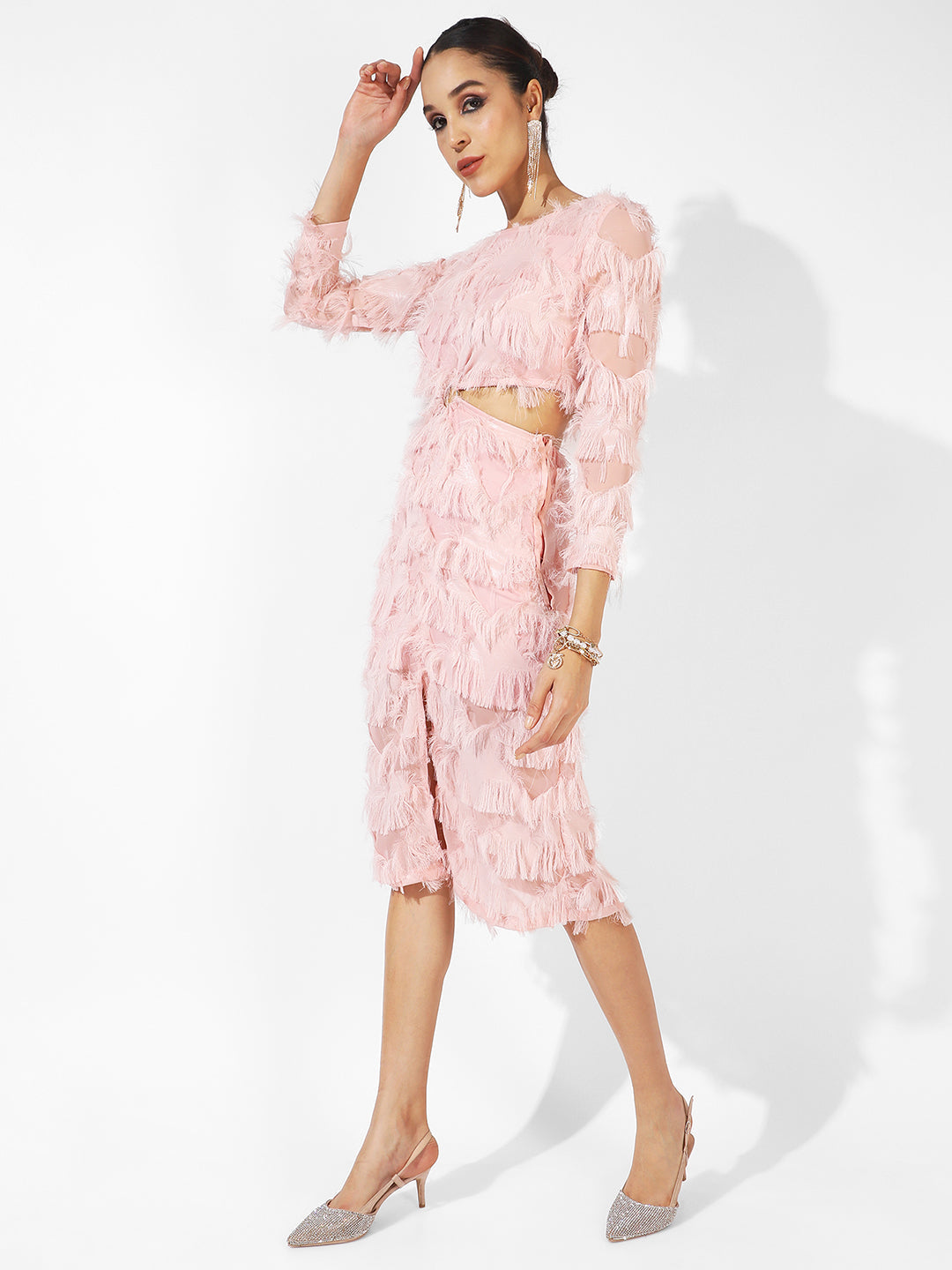 Cutout Fringe Dress