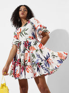 Foliage Print Dress