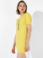 Yellow Printed Dress