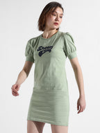 Green Printed Dress
