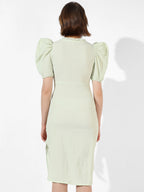 Solid Dress With Cutout Detail